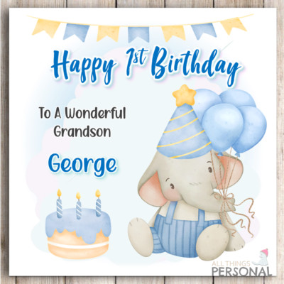 Personalised Boys Birthday Card 1st 2nd 3rd Son Grandson Nephew Brother ...