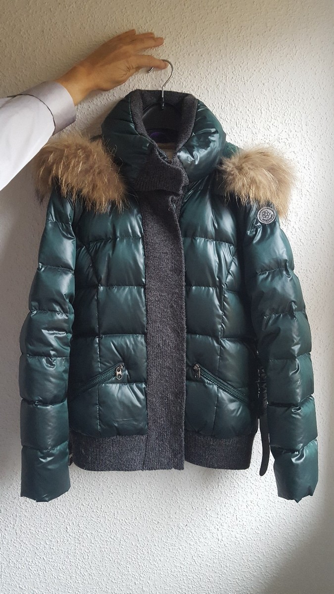 Milestone Daunenjacke Damen Neuwertig Grün Grau Stoff M