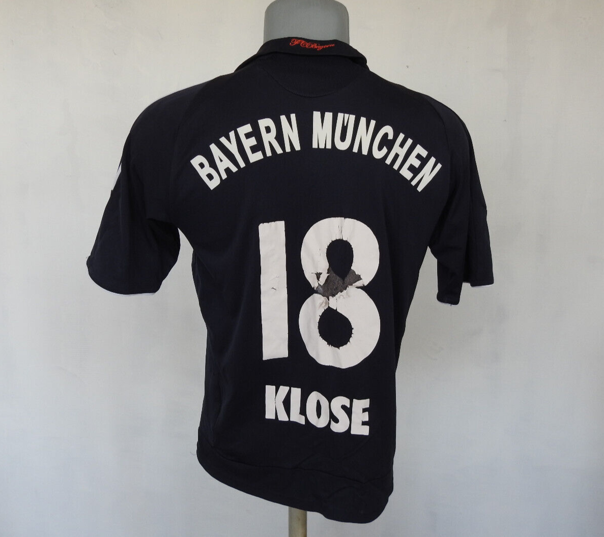 バイエルンミュンヘン　ユニフォーム KLOSE 18 XL シャツ Bayern Munchen 2009 Away Jersey #18 Klose Adidas Blue Shirt Size