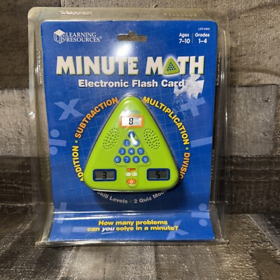 Learning Resources Minute Math Electronic Flash Card Ages 7-10 Grades 1-4.  (a)