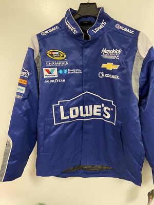 Jimmie Johnson #48 Nascar Lowes Blue Replica Jacket Hendrick Large