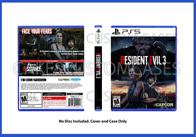 CUSTM REPLACEMENT CASE NO DISC Resident Evil 3 Remake PS5 SEE DESCRIPTION