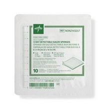 Sterile X-ray Compatible Gauze Sponges, 12-Ply, 8" x 4", Case of 800