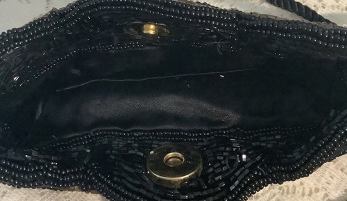 Vintage bunte Hand Perlen Schulter Clutch Handtasche und passender Gürtel - Bild 10 von 14