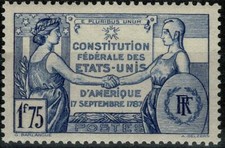 FRANCE 1937 CONSTITUTION DES ETATS UNIS YT n° 357 neuf ★★ luxe / MNH (A)