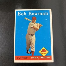 1958 Topps Bob Bowman #415 Philadelphia Phillies Baseball Card