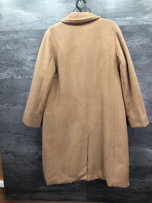 JIL SANDER Cashmere long coat brown Lana Wool Angora Size 42 | eBay