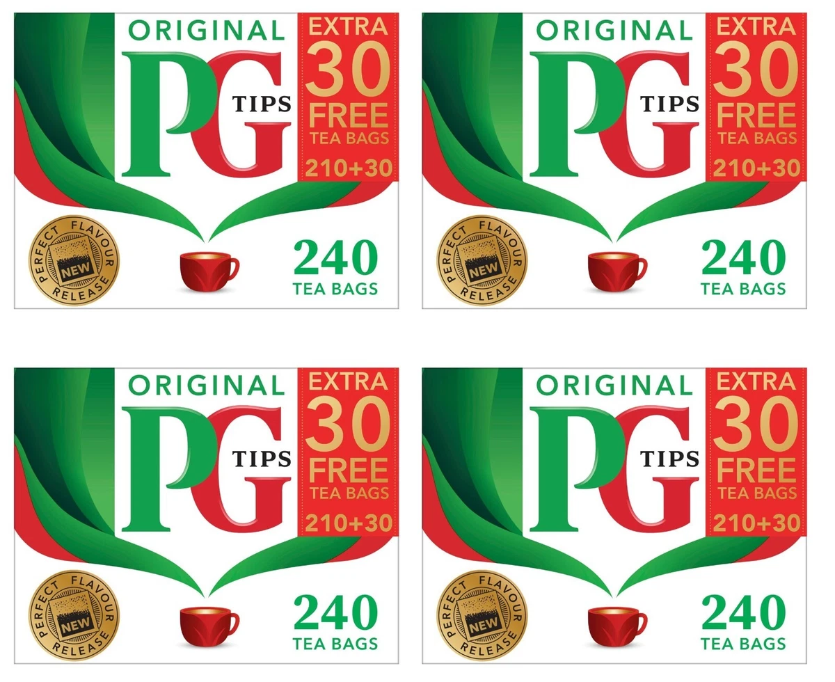 PG TIPS BOLSAS de Té Original Biodegradable 4 X PAQUETES DE 240