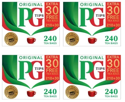 PG Tips Teebeutel Original Biologisch Abbaubarer Tee 4 X PACKS VON 240 - Bild 1 von 4