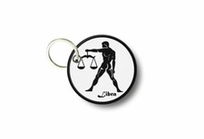 Keychain keyring print patch morale iron on zodiac applique libra