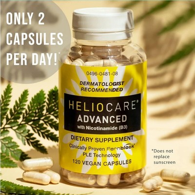 Heliocare Advanced w/ Nicotinamide[b3] Skin Health 120 caps Exp 09.2026 NEW BOX
