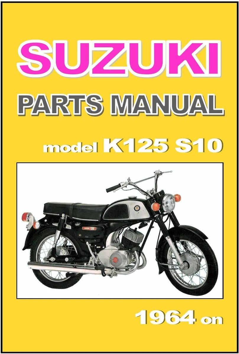 SUZUKI Parts Manual K125 S10 1964 TO 1973 1974 1975 1976 1977 1978