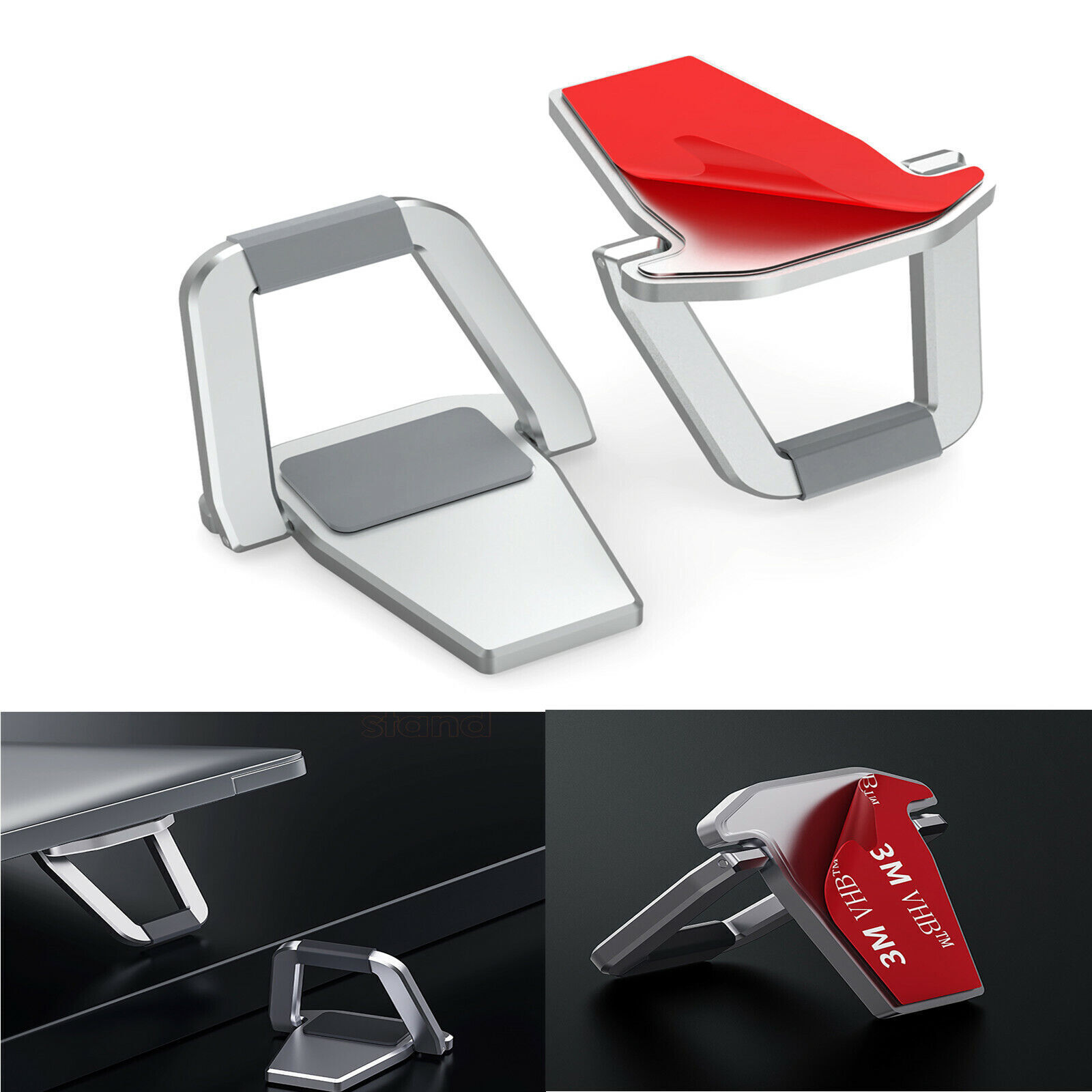 Adjustable Invisible Laptop Stand for Desktop with Cooling Holder and Heightening Bracket Support-image