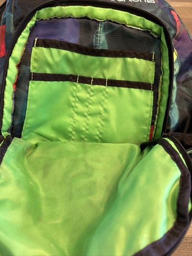 BURTON Backpack Laptop Bag Abstract Black Red Green - 第 2/9 張圖片
