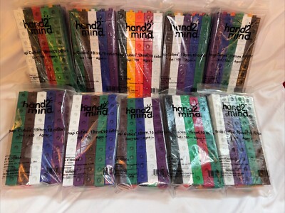 New 10 Packs Educational hand2mind 100 Count Snap Cubes Linking Plastic Colors
