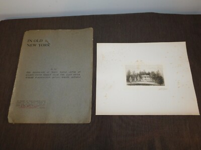 VINTAGE 6 1/2'' X 4 1/2''  IN OLD NEW YORK JOHN JACOB ASTOR HOUSE  ETCHING