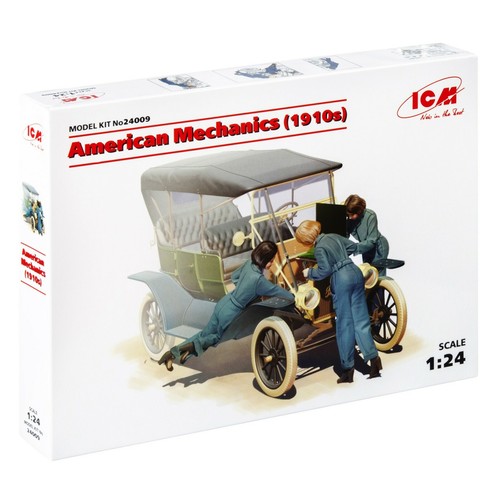 Kit modelo plástico American Female Mechanics años 1910 3 figuras escala 1/24 ICM 24009 - Imagen 1 de 3