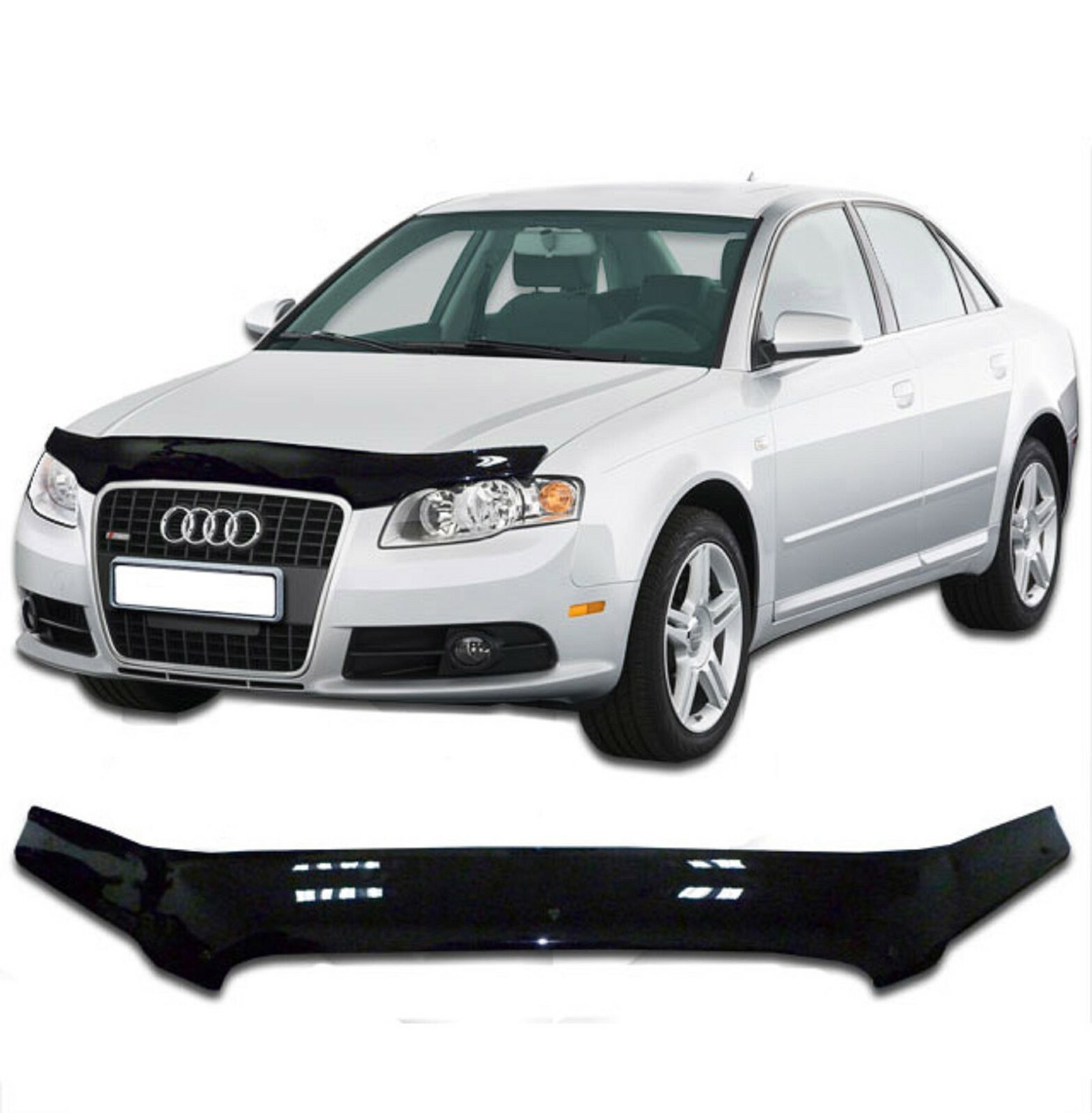 Protection de capot Audi A4 B7 déflecteur anti-gravillons Scoutt en similicuir