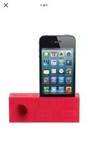 RadioShack Retro Boombox Battery Free Speaker for iPhone Red 4, 4S, 5, 5S