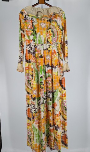 Helen Rose Vtg 60s Mod Hippie Psychedelic Hollywood Dress OpArt - Picture 3 of 7