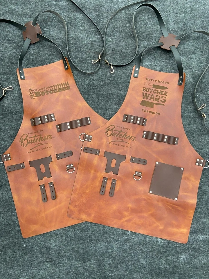 Personalizado Cuero Delantal Con Cerveza Bolsillo (Barbacoa, Herrero, Parrilla, - Imagen 2 de 4