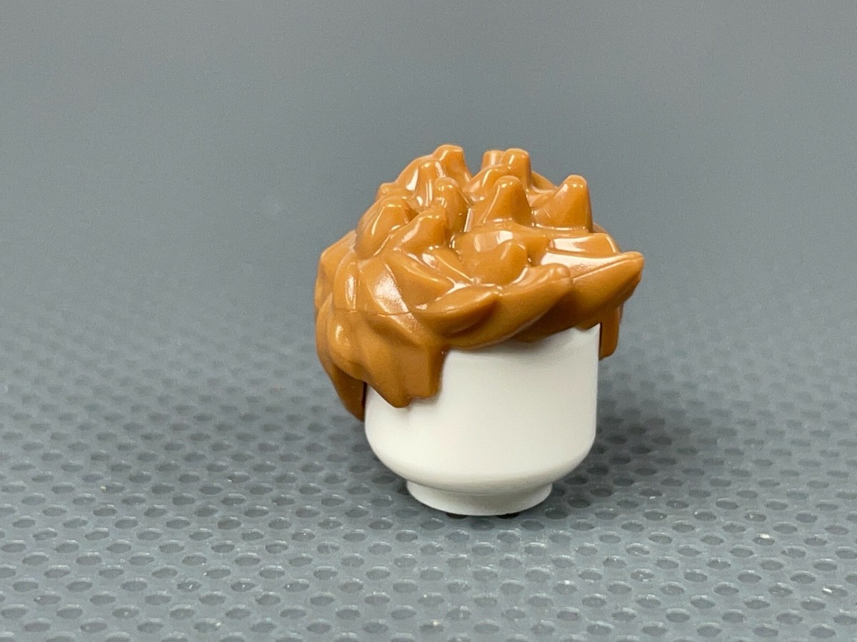 LEGO Minifigure Hair Spiked Medium Nougat Minifig Hair Piece