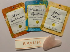 Spa Life Mindful Meditation Essential Skincare Set Facial Masks + Gua Sha Tool