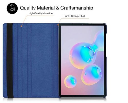 For Samsung Galaxy Tab S8 Ultra X900 Case Cover Folding Folio 360 Rotating - Picture 3 of 15