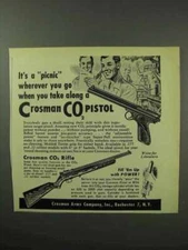 1950 Crosman CO2 Pistol and Rifle Ad - It's a Picnic
