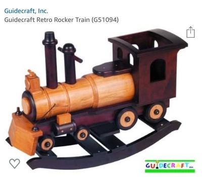 wooden train rocker