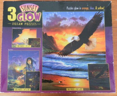 Vintage Ceaco 2004 Sunset Glow Puzzle Bear Maiden Justice 2 Zeremonie 