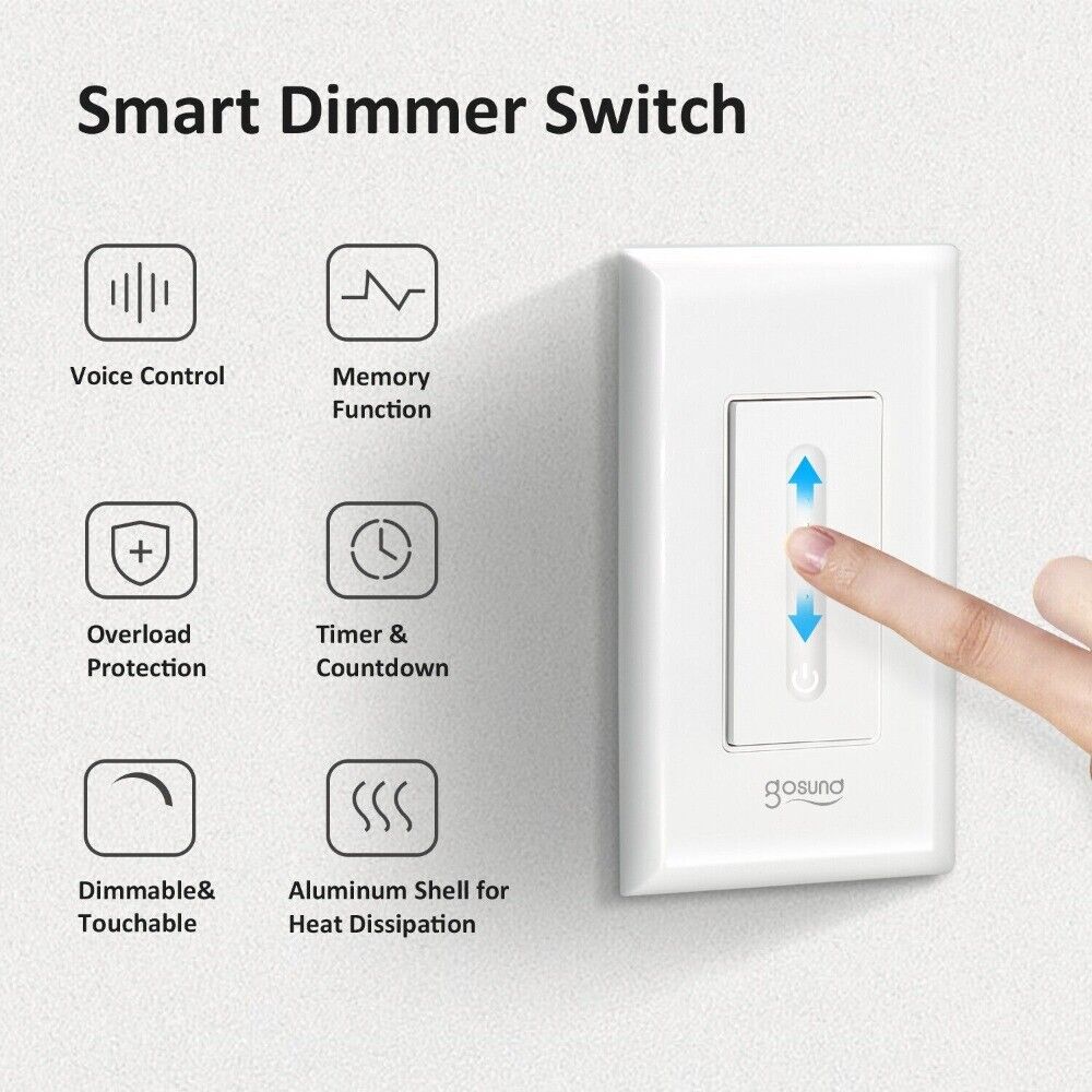 Gosund Smart Dimmer Switch WiFi Compatible Light Switch with Alexa 