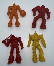 Rigo Plastic Robot Mini Figures Lot of 4 Different