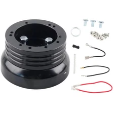 For GM Chevy 5 & 6 Hole Steering Wheel Hub Adapter Flaming River Ididit BlacK