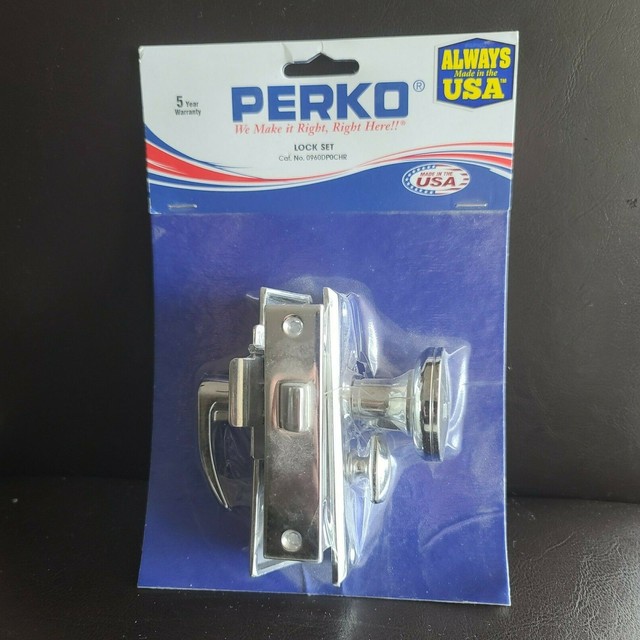 Perko 0960DP0CHR Mortise Latch Set Turn Button for sale online | eBay