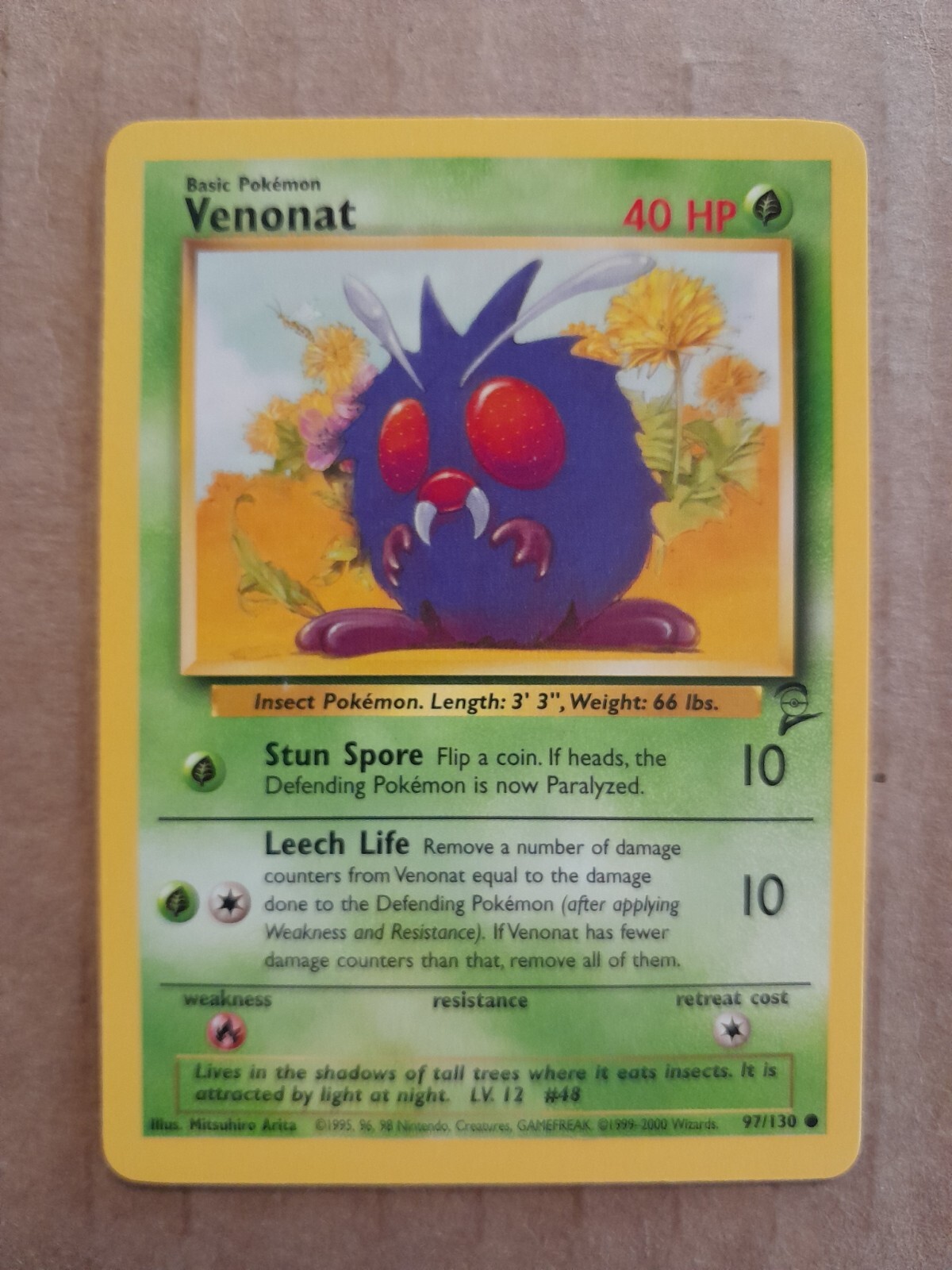 Pokemon Venonant 97/130 Base Set 2 Near Mint See Pictures
