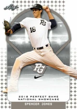SPENCER JONES 2018 "1ST EVER PRINTED" LEAF PERFECT GAME ROOKIE CARD #033! 