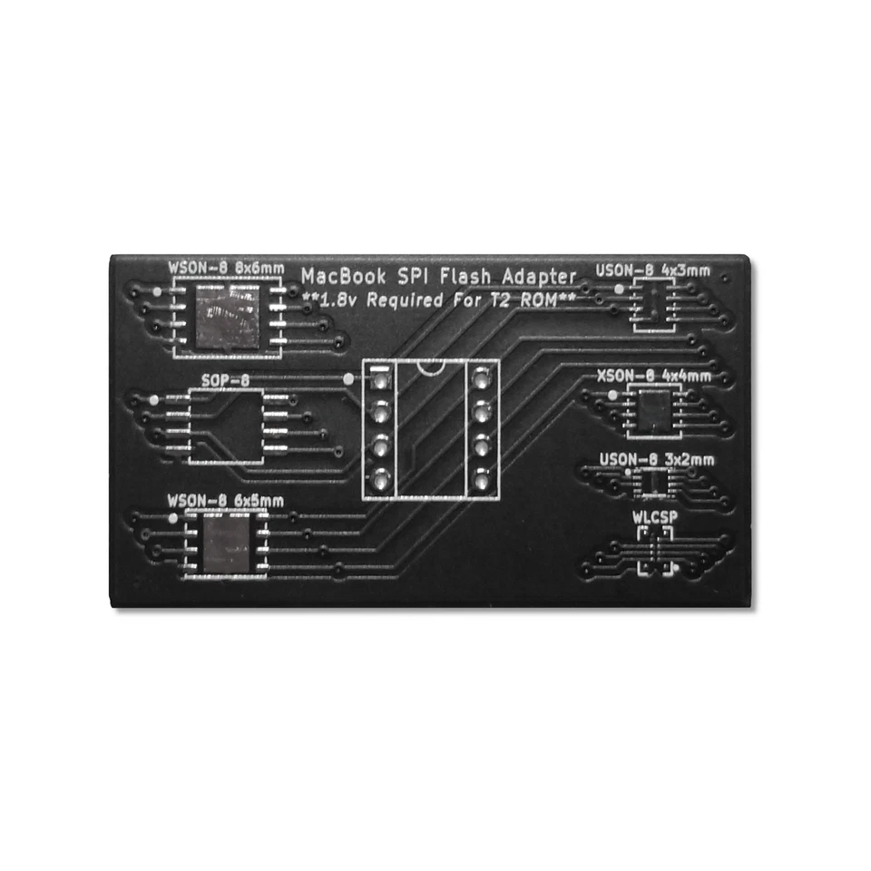 Adaptador Flash MacBook SPI - USON-8 3x2 y 4x3, SOP-8, WSON-8 6x5 y 8x6, XSON-8 Foto 2 de 2