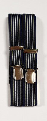 Eiko Hosenträger Träger schmal 4er Clipp X-Modell navy Streifen 2,5 x 110-160 cm