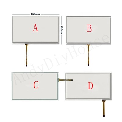 New 7'' Inch 4 Wires Resistive Touch Screen Glass 165X100mm AT070TN90 AT070TN92