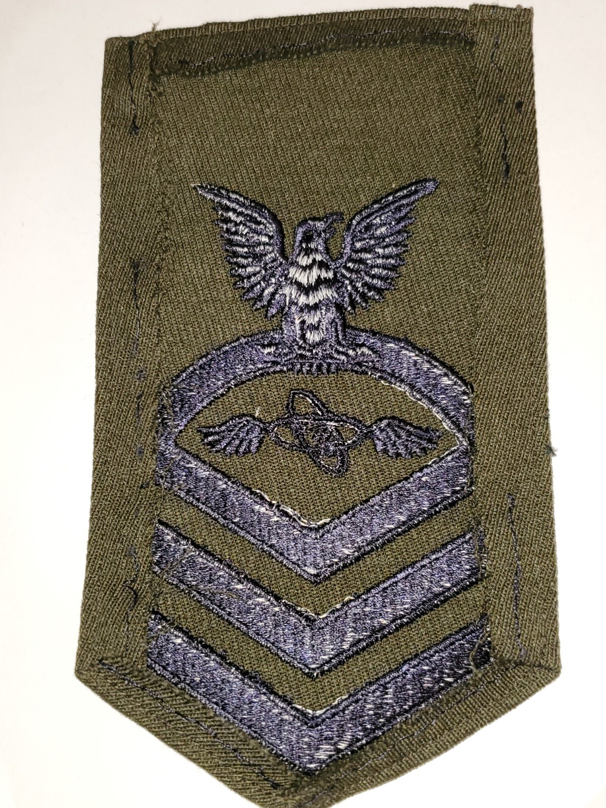 WWII USN Navy Chief Aviation Electronics Mate Rate Green Chevron Patch