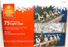75 All Purpose Holiday Christmas Gutters Shingles Roof Light Clips Hook Hanger