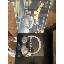 Brookstone Acoustic Pro Wireless Bluetooth 5.3 Headphones VU Meter 35Hr New