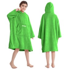Kids Towel Changing Robe: Soft Plush Wearable Blanket - Warm Coral Fleece Hoo...