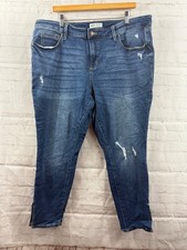 Ava  Viv Jeans Womens size 18W Blue High Waisted Tapered Casual Streetwear