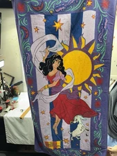 Vintage Disney Hunchback of Notre Dame Esmeralda Beach Towel 30x60