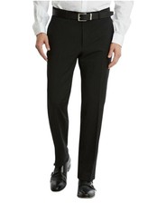 Tommy Hilfiger Mens Modern fit Dress Pants 36 / 32 Black Solid Stretch
