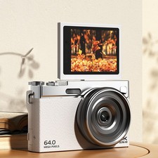 64MP Mirrorless Camera With Flip Screen Auto Focus 4K Digital Camera