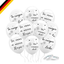 30 weiße Trauer Luftballons 12 Zoll biologischer Latex Beerdigung