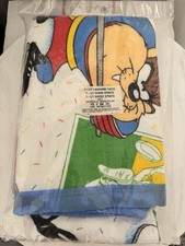 Looney Tunes Taz Cartoon Blanket Multicolor 45x60in Acrylic Polyester